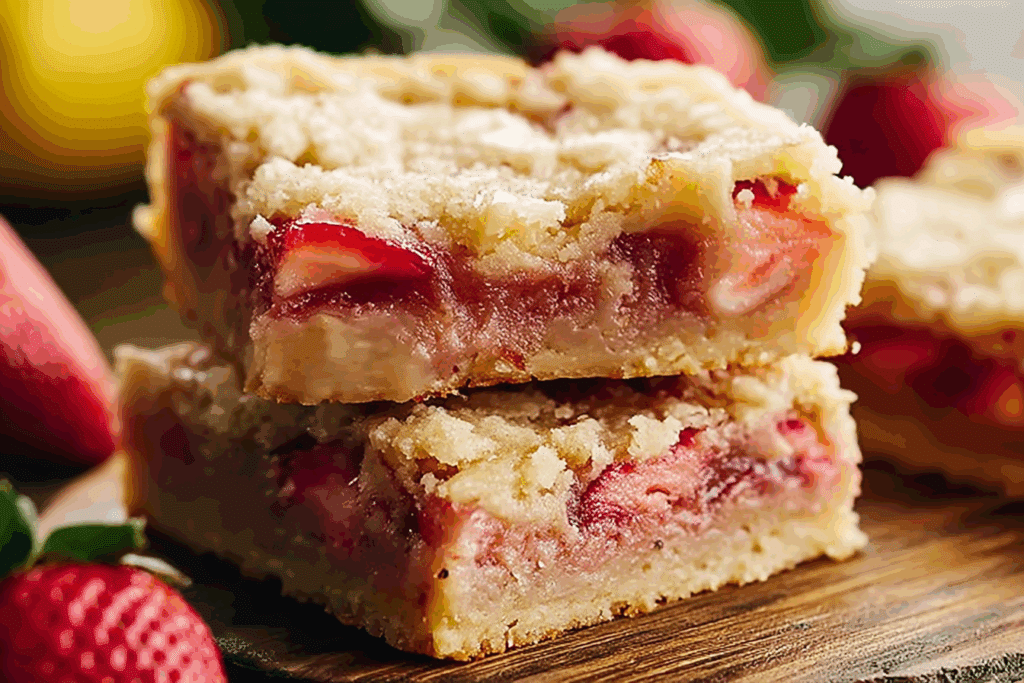 Strawberry Lemon Blondies