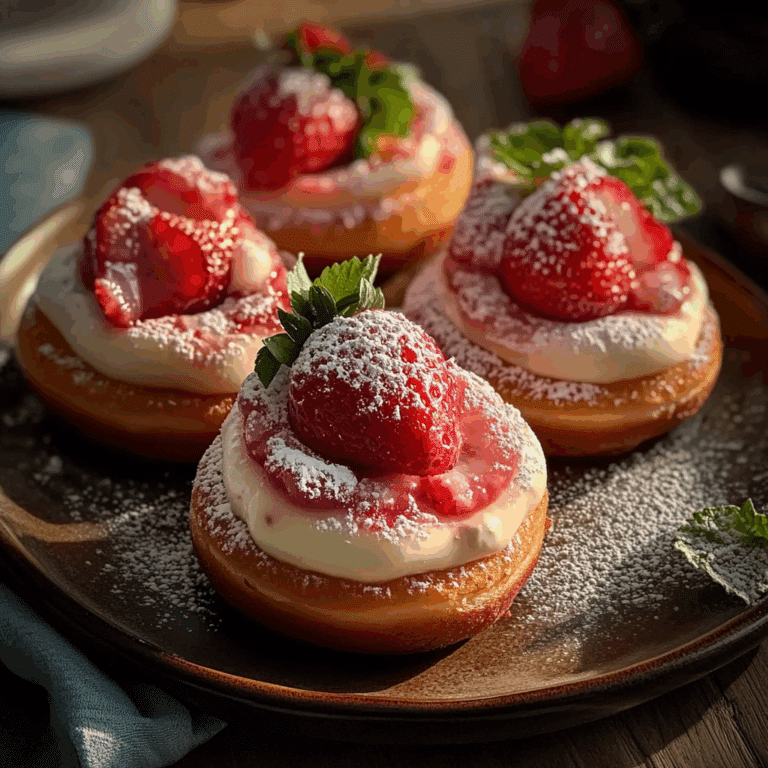 Strawberry Cheesecake Stuffed Donuts