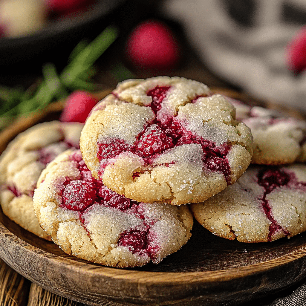 Soft and Chewy Raspberry Sugar Cookies