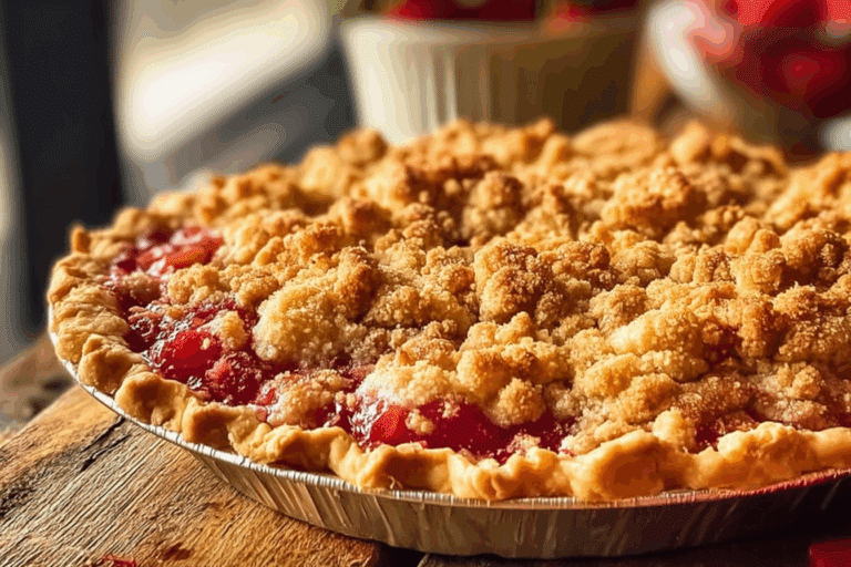 Rhubarb Crumble Pie