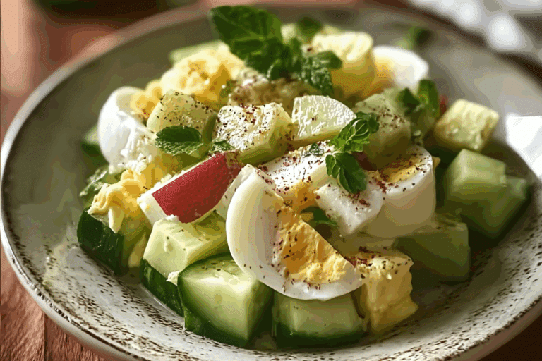 Cucumber Apple with Egg Salad