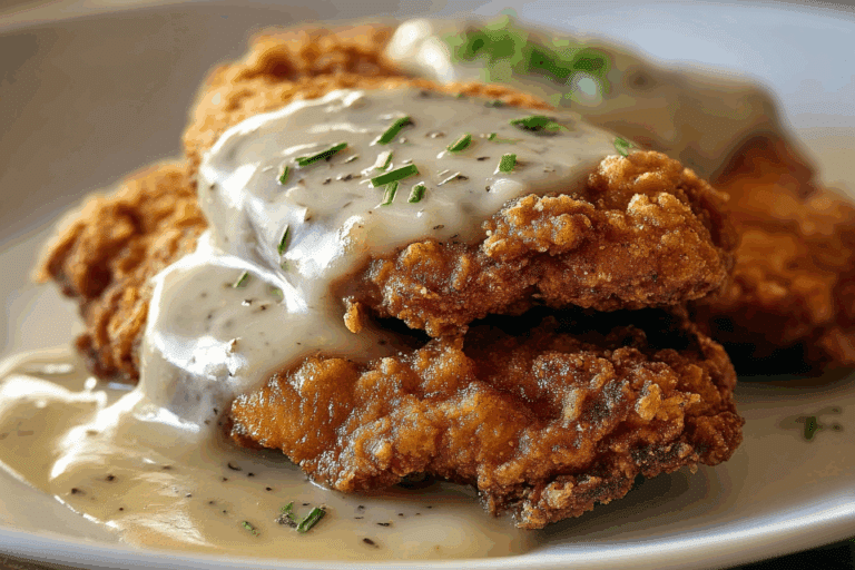 Crispy Buttermilk Chicken Fried Steak with Country Gravy