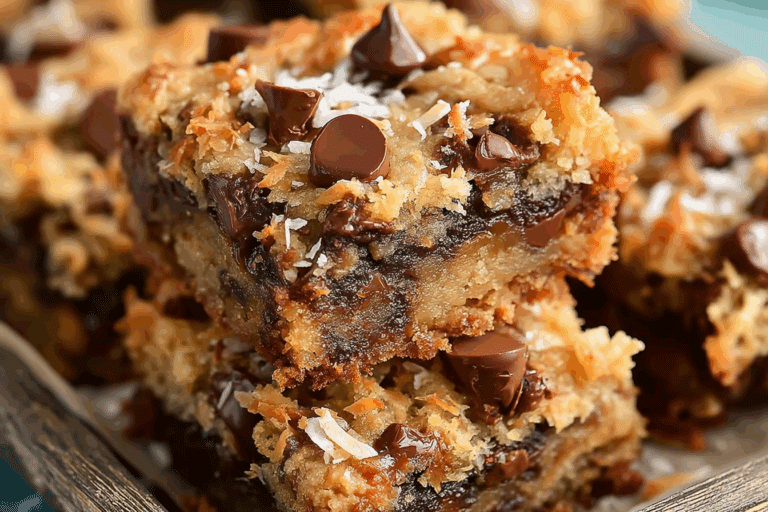 Coconut Toffee Chocolate Chip Cookie Bars