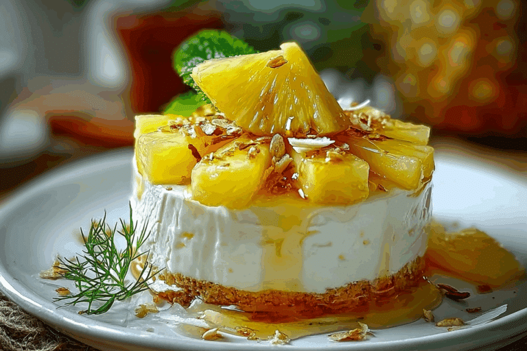 No-Bake Pineapple Cream Dessert