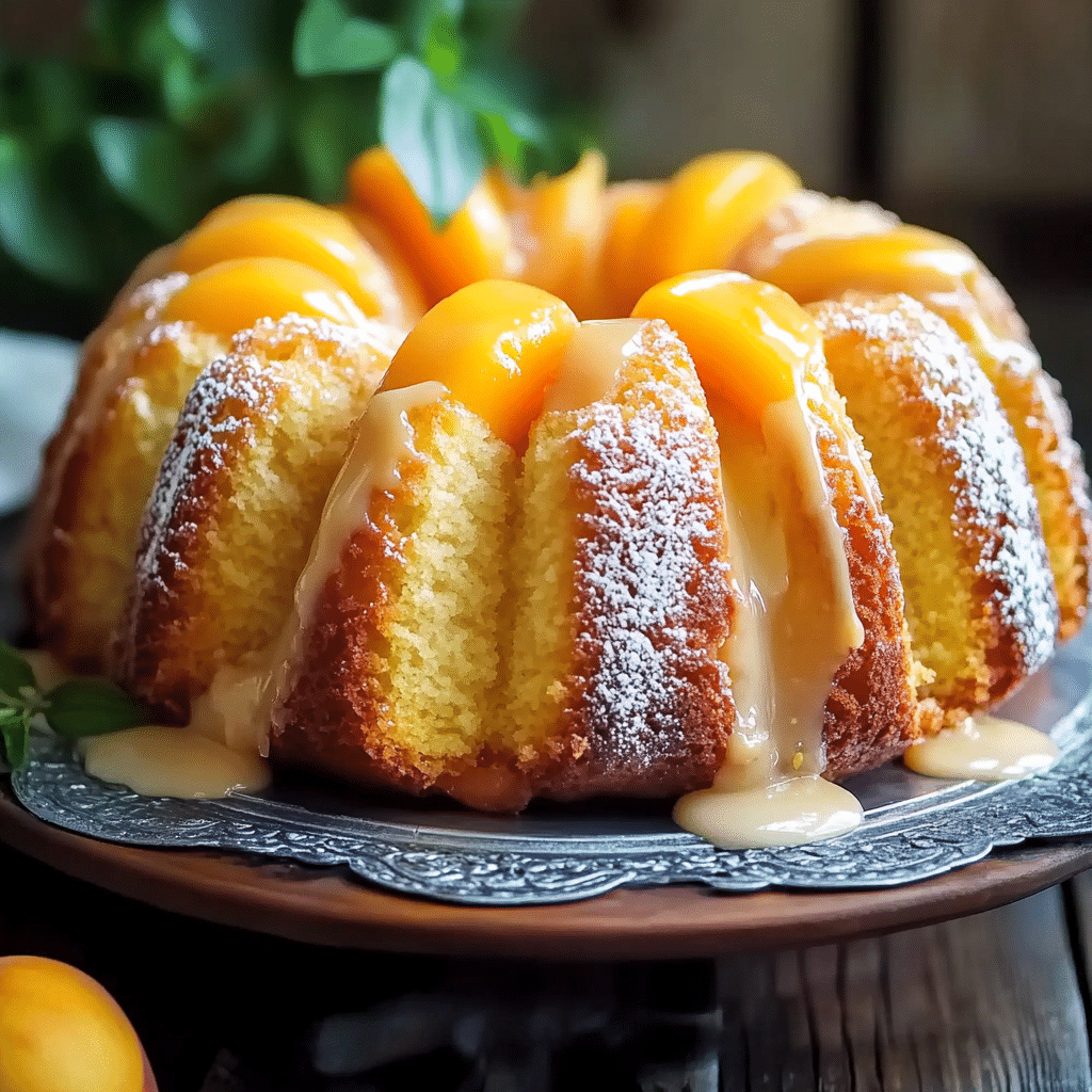 Peach Buttermilk Pound Cake