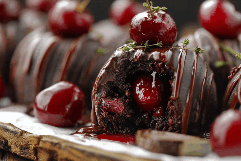Boozy Chocolate Brownie Cherry Bombs