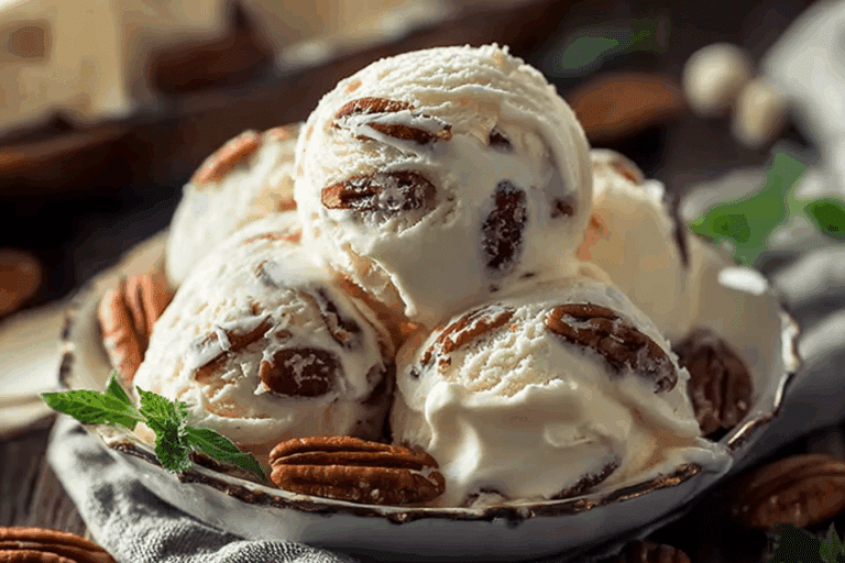 Homemade Butter Pecan Ice Cream