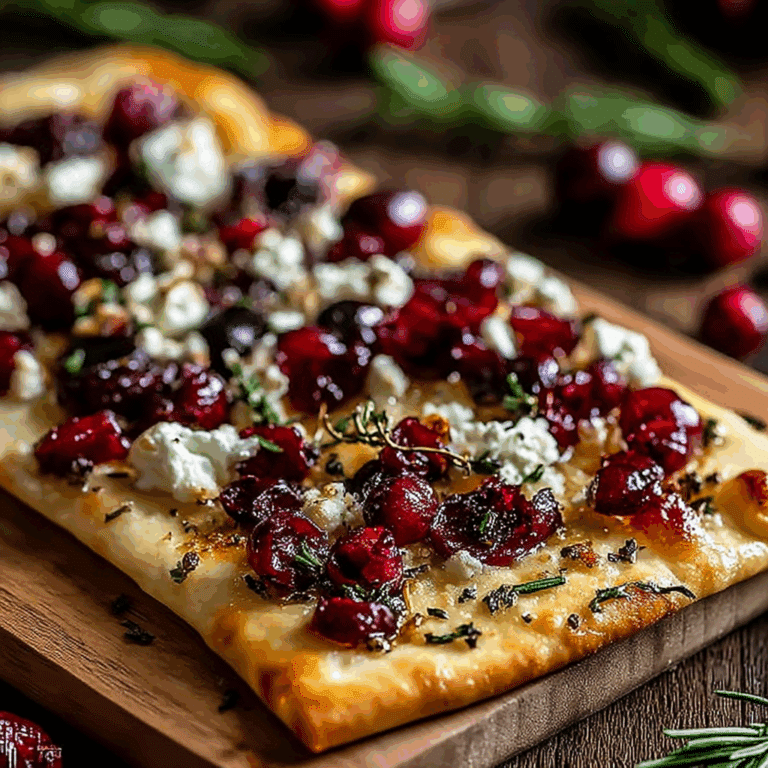 Roasted Cranberry and Goat Cheese Flatbread Recipe
