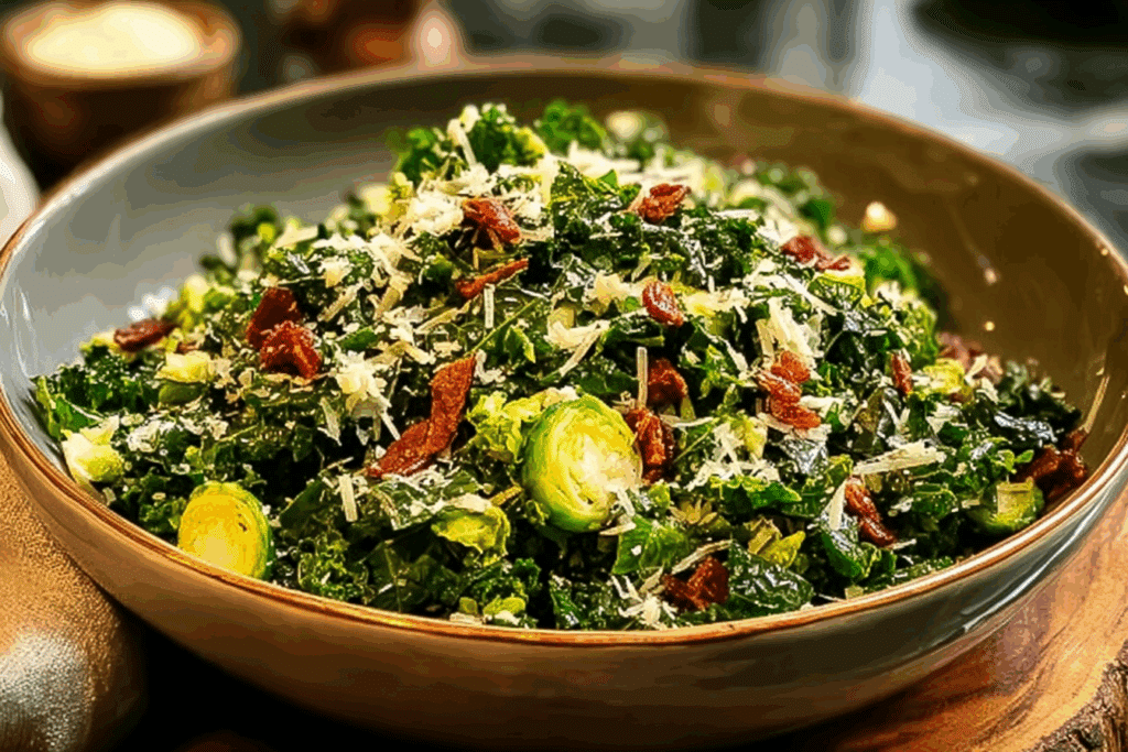 Kale and Brussels Sprout Salad