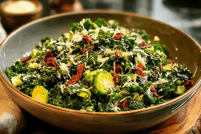 Kale and Brussels Sprout Salad