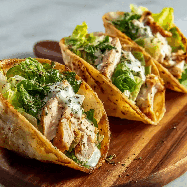 Chicken Caesar Salad Tortilla Cones
