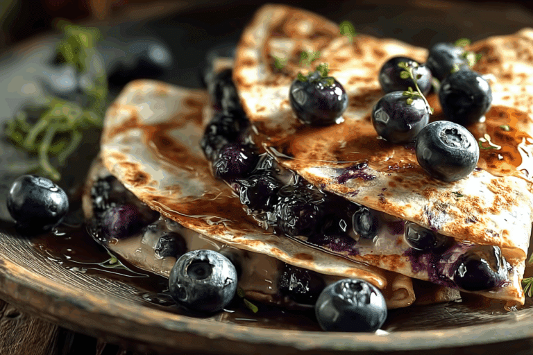 Blueberry Breakfast Quesadilla