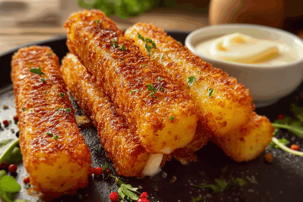 Crispy Hungarian Potato Cheese Sticks