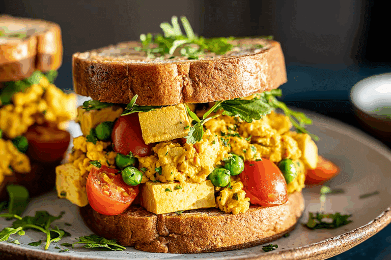 Tofu Scramble Breakfast Sandwiches