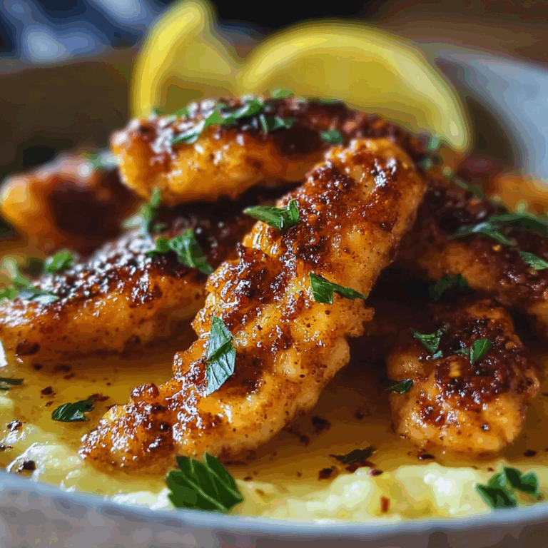 Chicken Tenders in a Cajun Lemon Butter Sauce