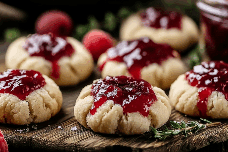 Raspberry Cheesecake Thumbprint Cookies