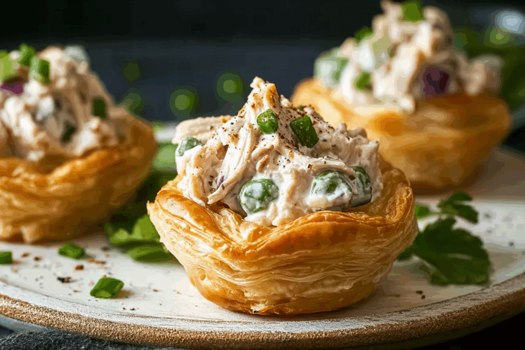 Chicken Salad in Puff Pastry Cups