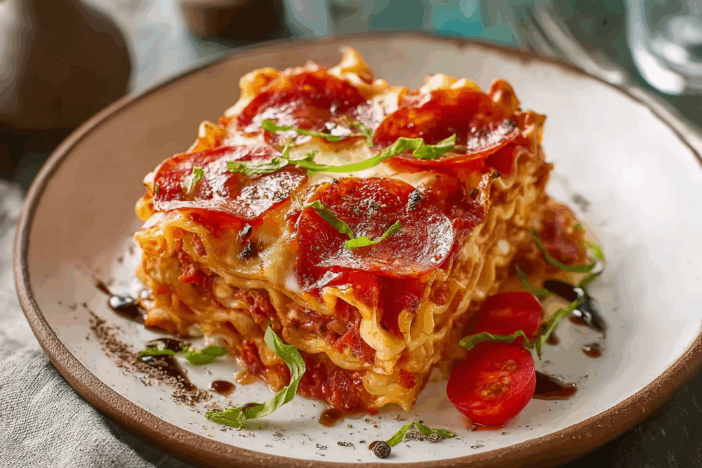 Pepperoni Pizza Lasagna Rolls