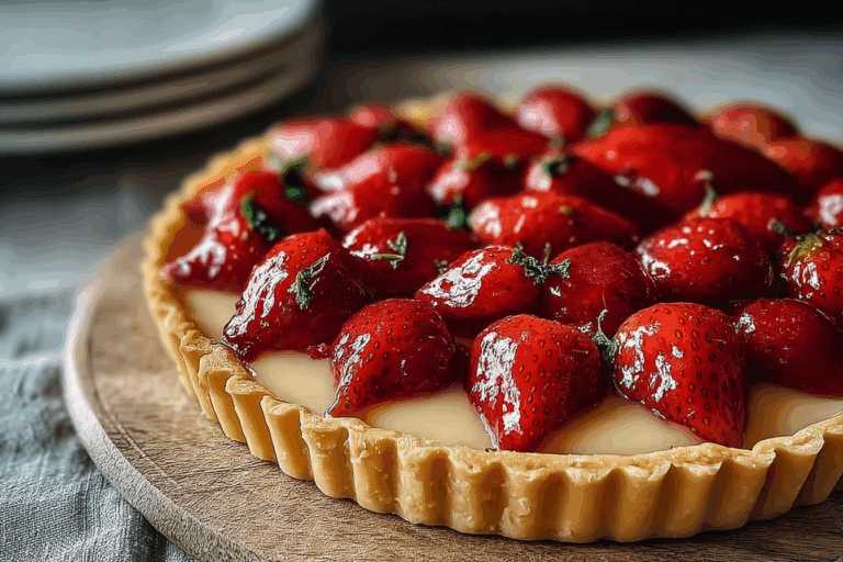 Traditional French Strawberry Tart (Tarte aux Fraises)