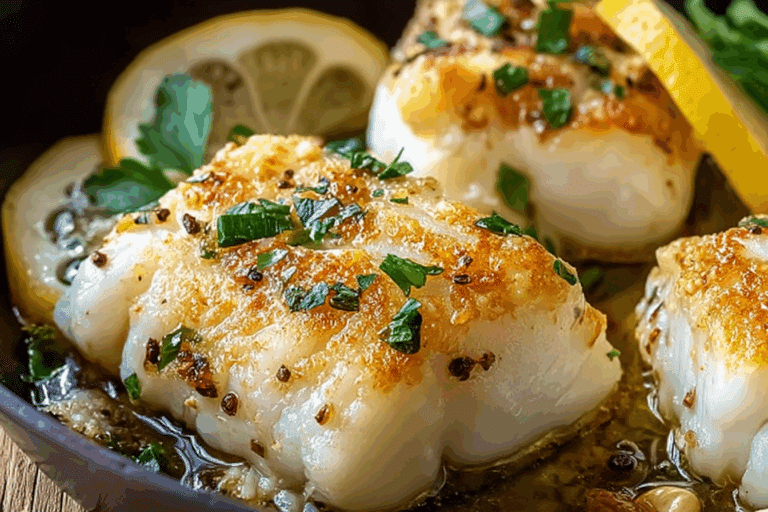 Baked Cod Recipe with Lemon and Garlic