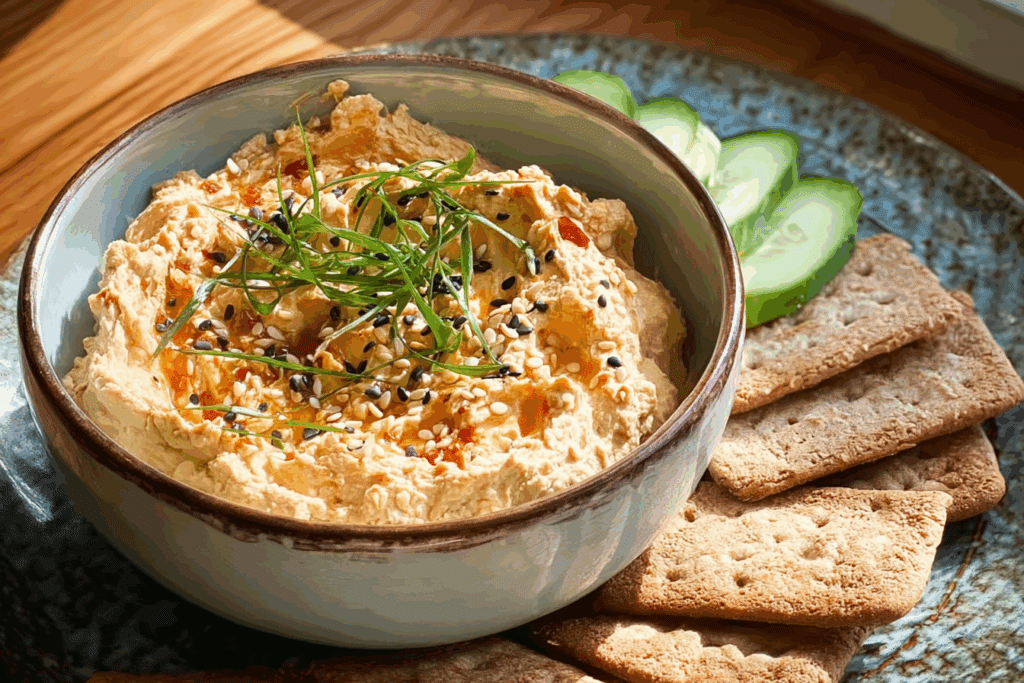 Toasted Sesame Dip (Creamy, Crunchy & Addictive!)