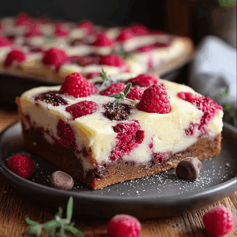 White Chocolate Raspberry Traybake