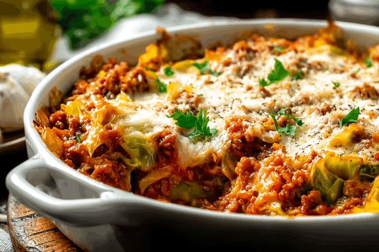 Cabbage Roll Casserole (Easy & Cheesy)