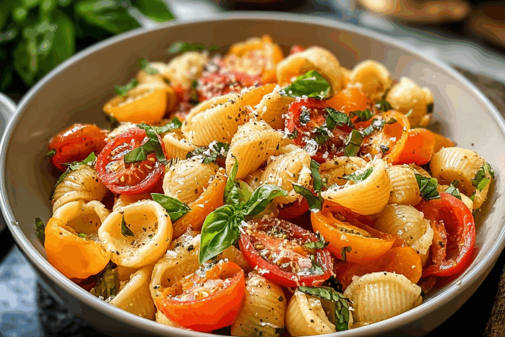 Tomato Orecchiette Pasta Salad