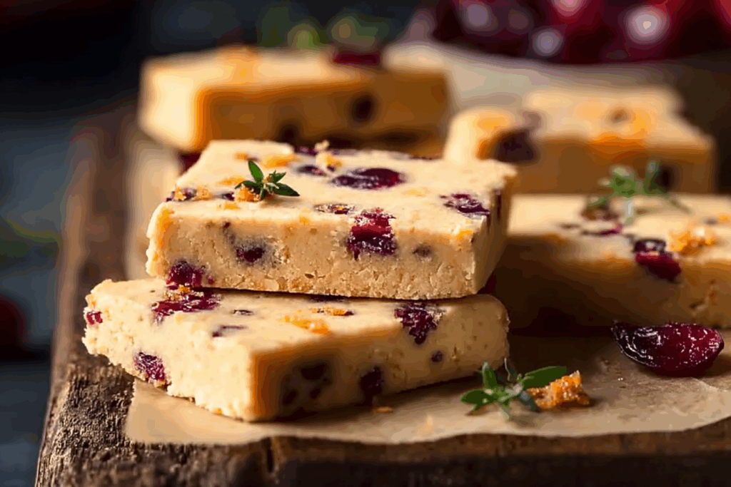 Orange Cranberry Shortbread Cookies