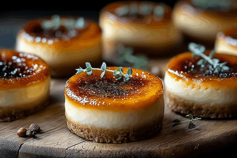 Mini Crème Brûlée Cheesecakes: A Delicious Fusion