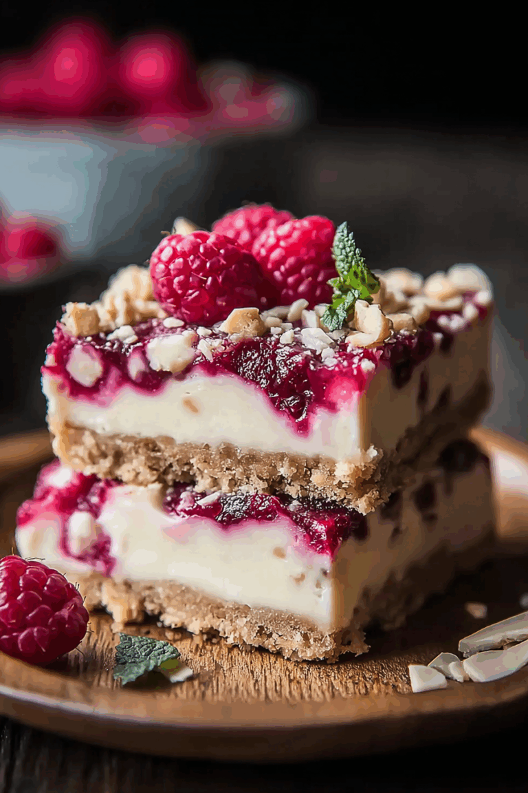 Heavenly Raspberry Cheesecake Bars