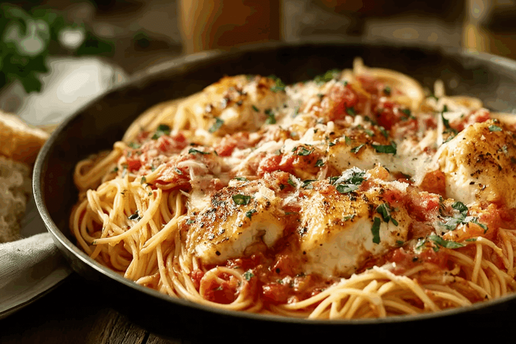 One-Pot Chicken Parmesan Pasta