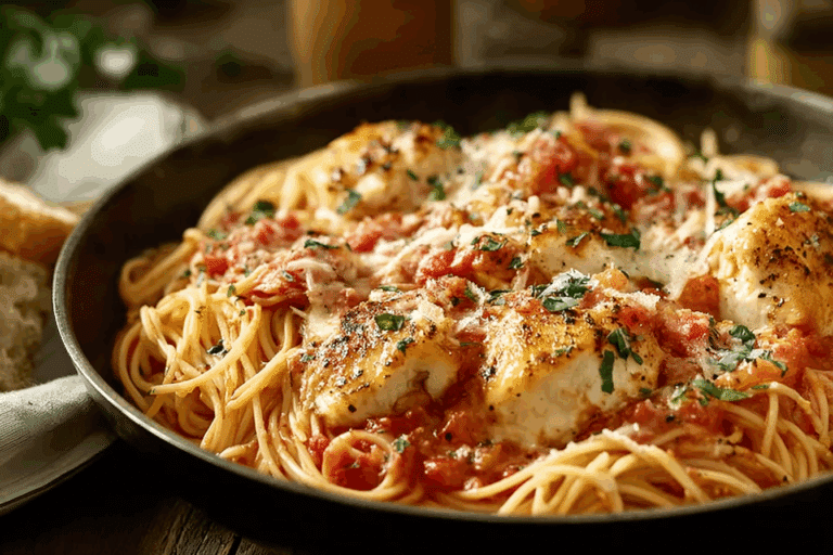 One-Pot Chicken Parmesan Pasta
