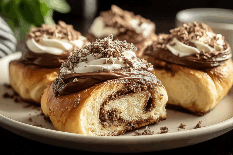 Nutella Rolls with Whipped Frosting
