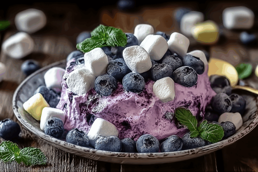 Fluffy Blueberry Marshmallow Delight