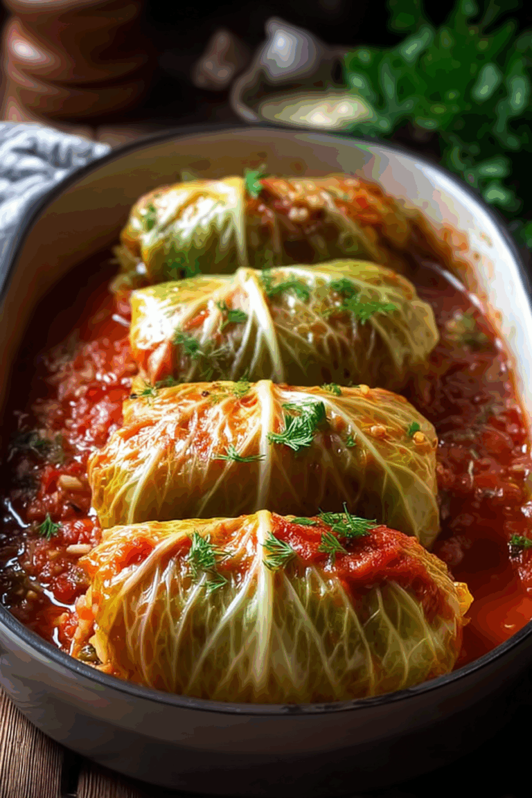 Vegetarian Cabbage Rolls with a Holiday Inspired Filling