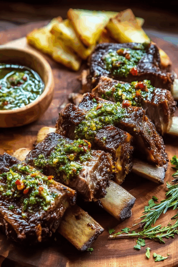 Beef Ribs with Salsa Verde