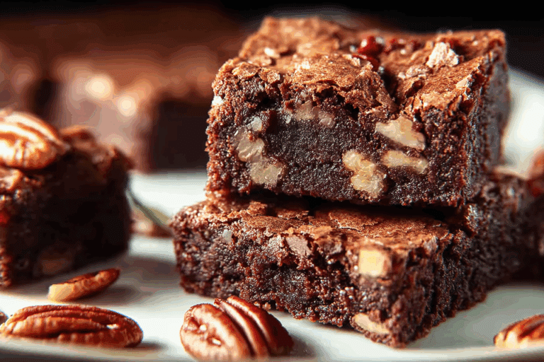 Pecan Nut Fudge Brownies
