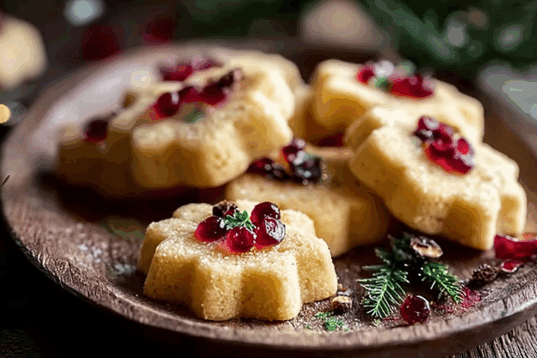 4-Ingredient Christmas Shortbread Cookies Recipe