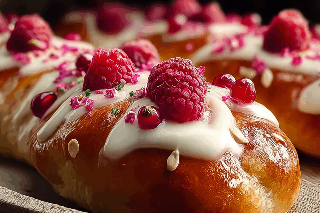 Raspberry Cream Buns
