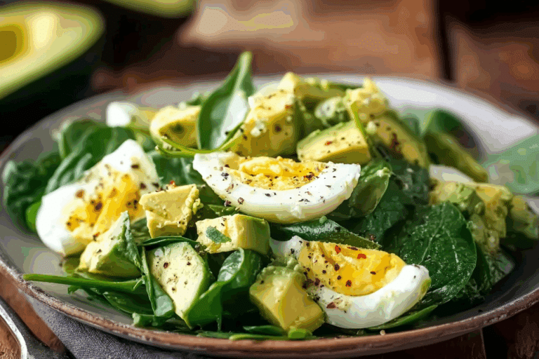 Avocado and Spinach Egg Salad