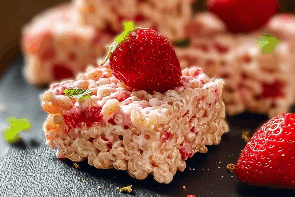 Strawberry Rice Krispies Treats