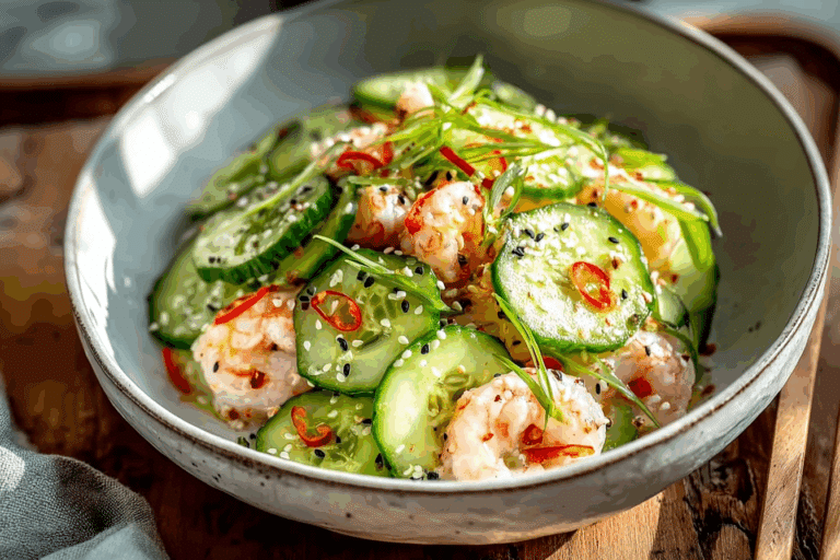 Easy California Roll Cucumber Salad