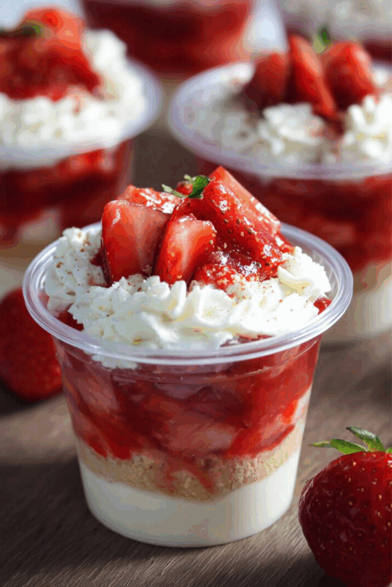 Strawberry Shortcake Dessert Cups