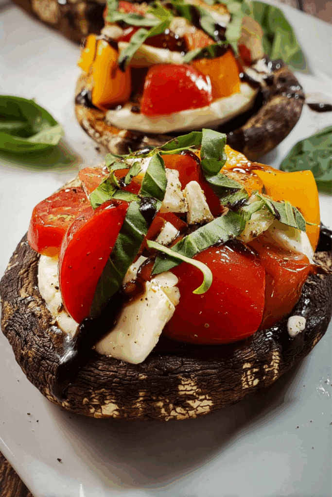 Caprese Stuffed Portobello Mushrooms