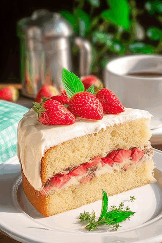 Strawberry Vanilla Butter Cake