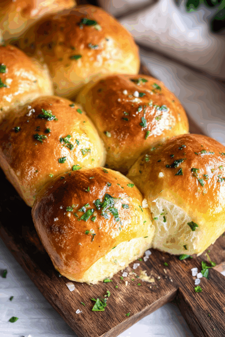 Easy Garlic Butter Dinner Rolls