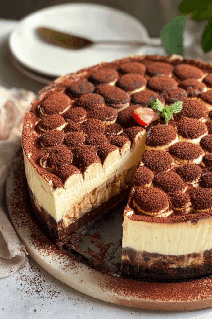 Baked Tiramisu Cheesecake