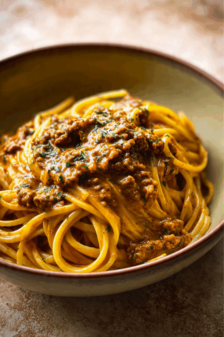 Pumpkin Beef Pasta