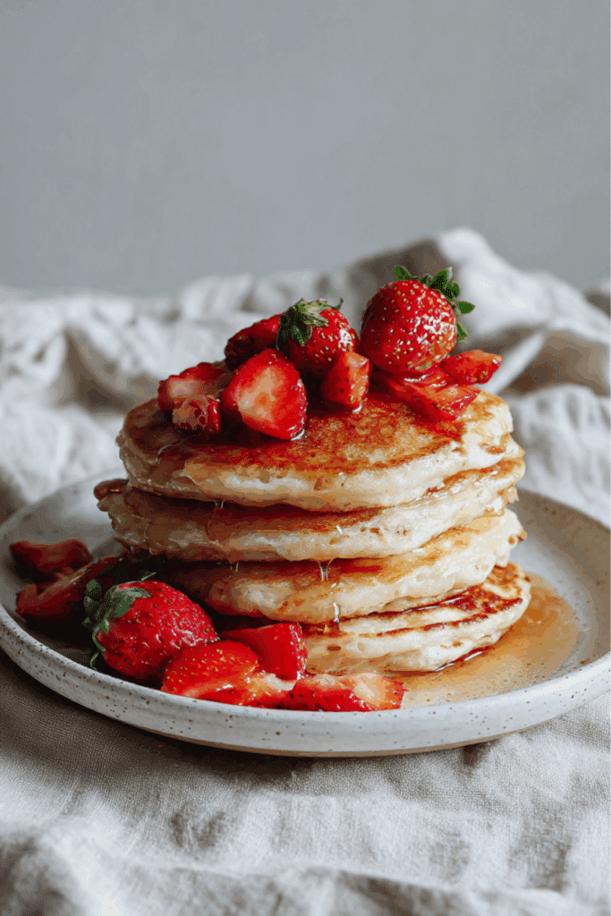 Strawberry Elderflower Pancakes